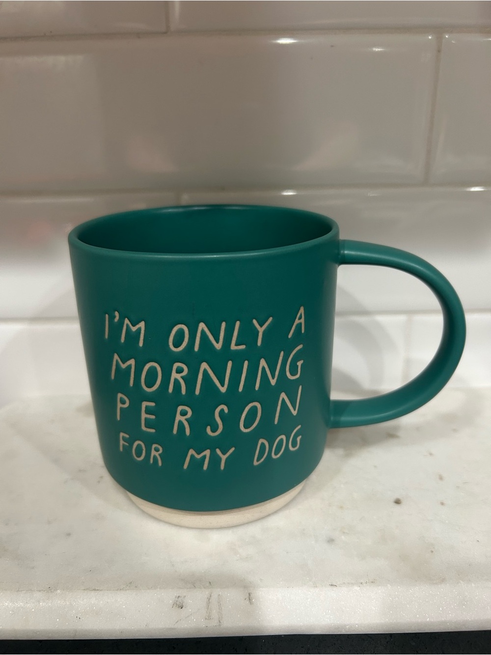 Hallmark Teal Ceramic Mug with White Lettering